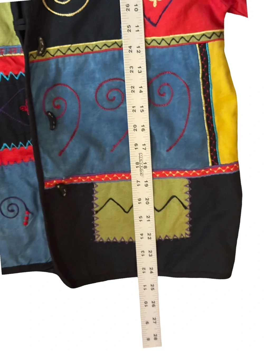 Vintage 90s Art-to-wear Patchwork embroidered Jacket/Women's Sz XL